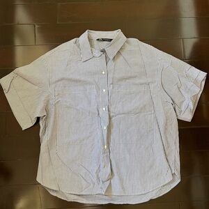 Zara short sleeve women’s overshirt - size M